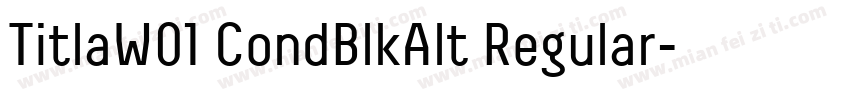 TitlaW01 CondBlkAlt Regular字体转换